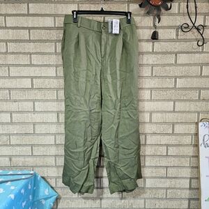 Olive Wide Leg Pants